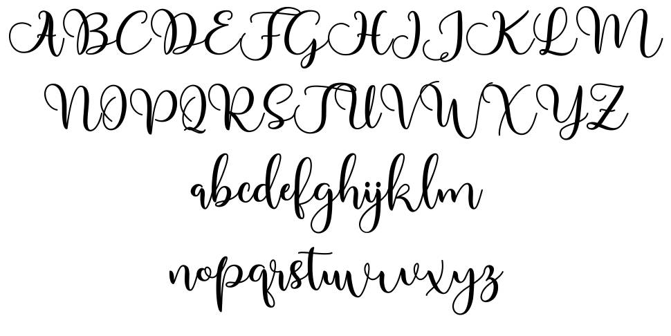 Adinda font specimens