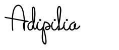 Adipilia 字形