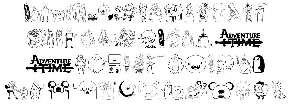 Adventure Time písmo Exempláře