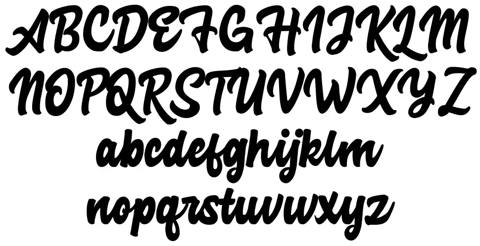 Advocate Script font Örnekler