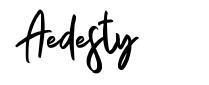 Aedesty font