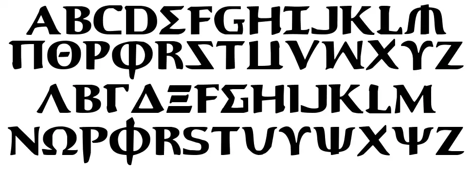 Aegis font Örnekler