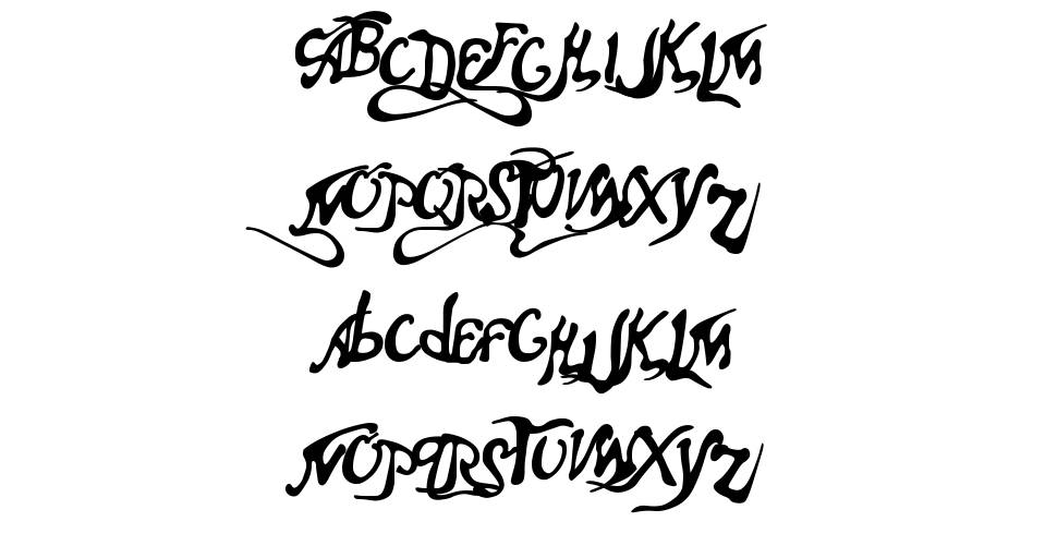 Aero Font One font specimens
