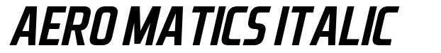 Aero Matics Italic шрифт