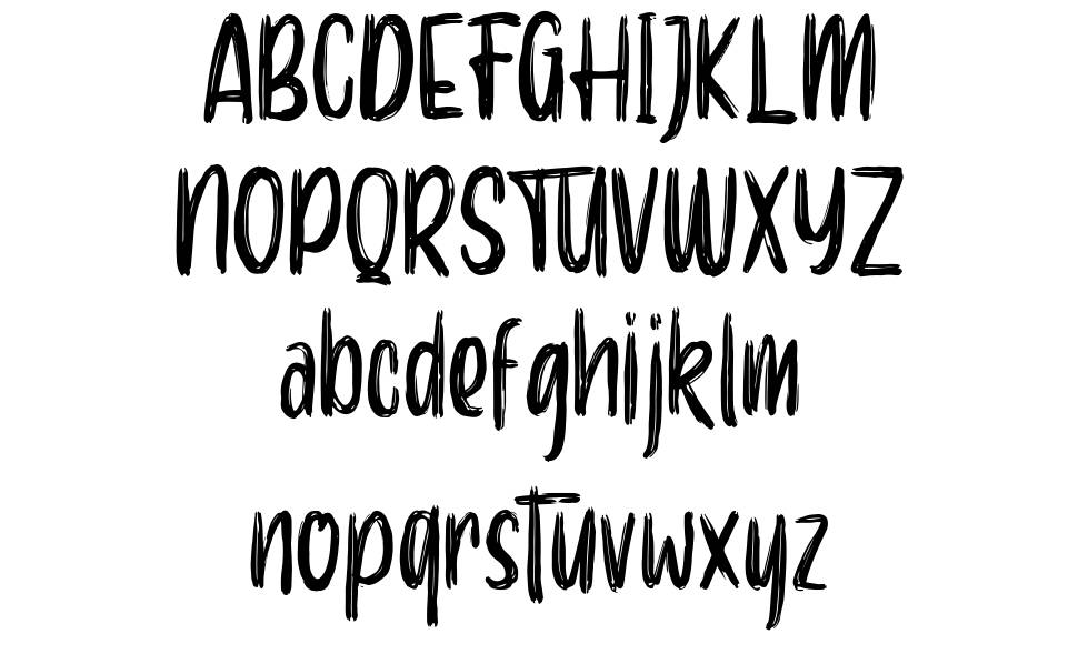 Aerobrush font specimens