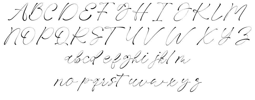 Aerpthine font specimens
