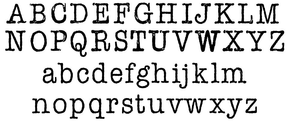 AFL Font Pespaye Nonmetric písmo Exempláře