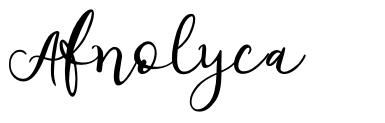 Afnolyca шрифт