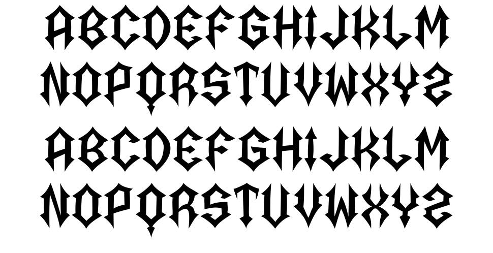Afterlife font specimens