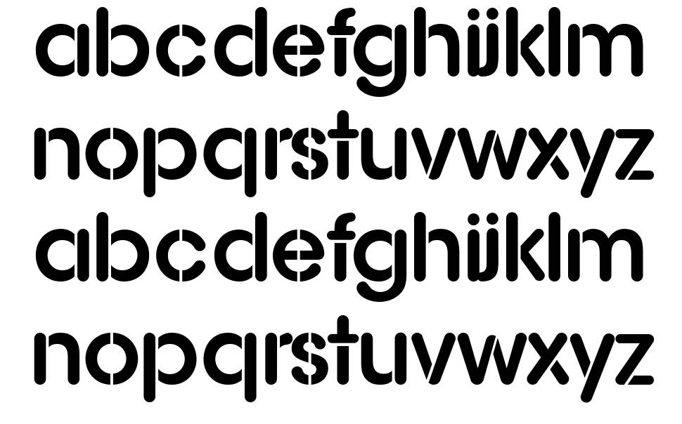 AG Stencil 字形 标本