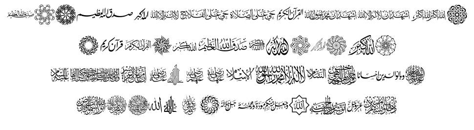 AGA Islamic Phrases písmo Exempláře