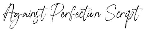 Against Perfection Script шрифт