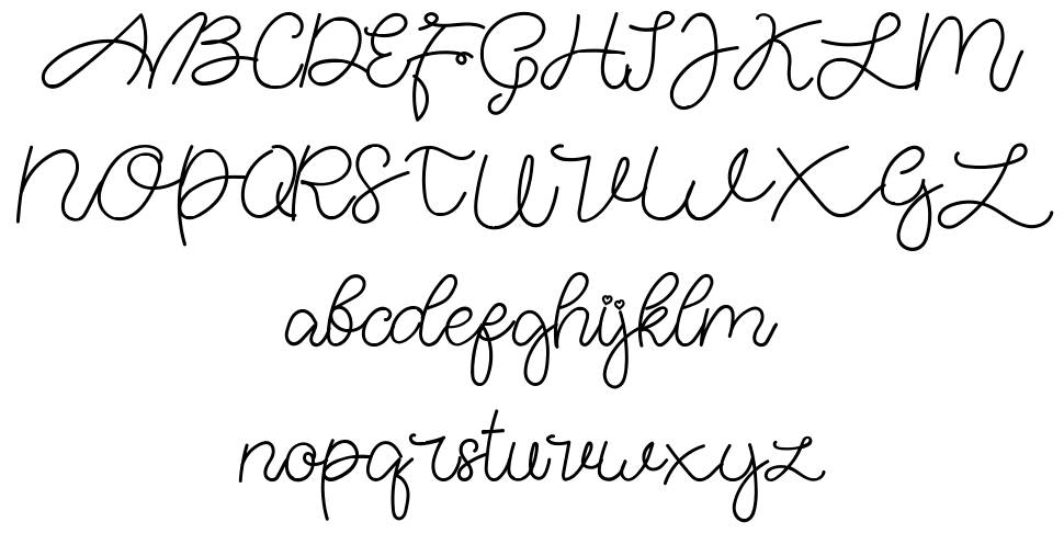Agatta Script font specimens
