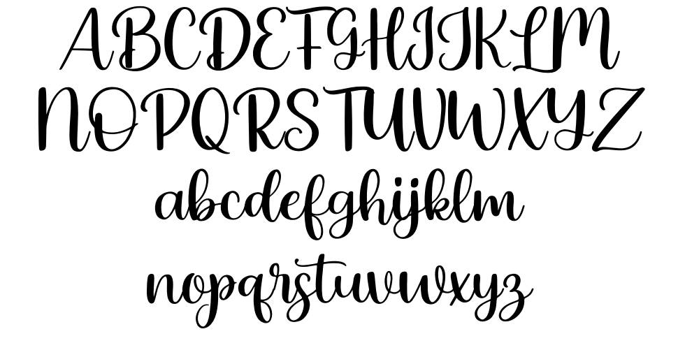 Agattamy Script font Örnekler