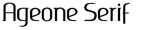 Ageone Serif písmo