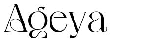 Ageya font