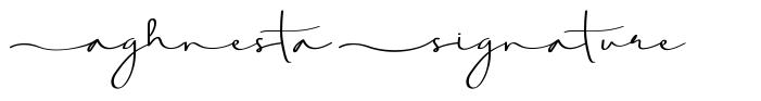 Aghnesta Signature 字形