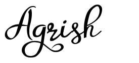 Agrish 字形