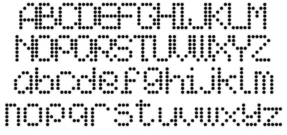 AI pointe font specimens