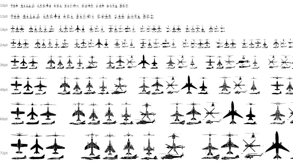 Aircraft písmo Vodopád