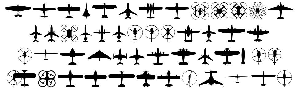Aircraft Identification font