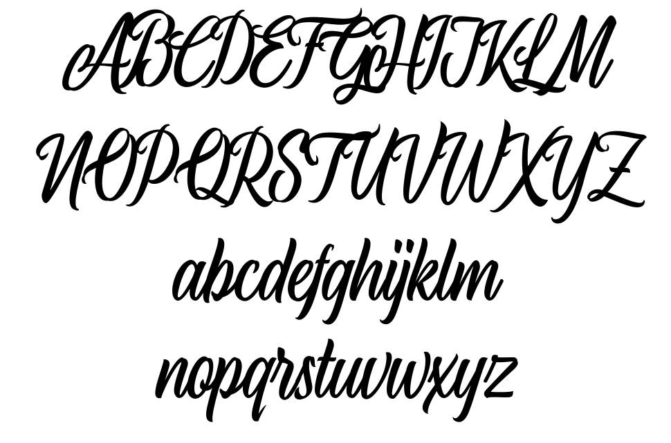 Airplane Script font specimens