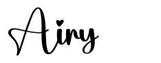 Airy font