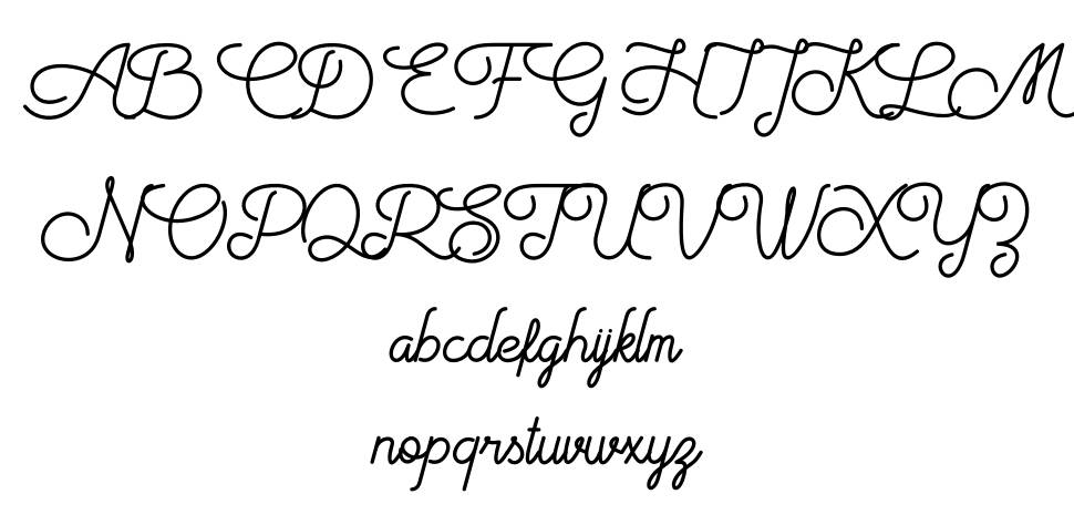 Aiushtya フォント 標本