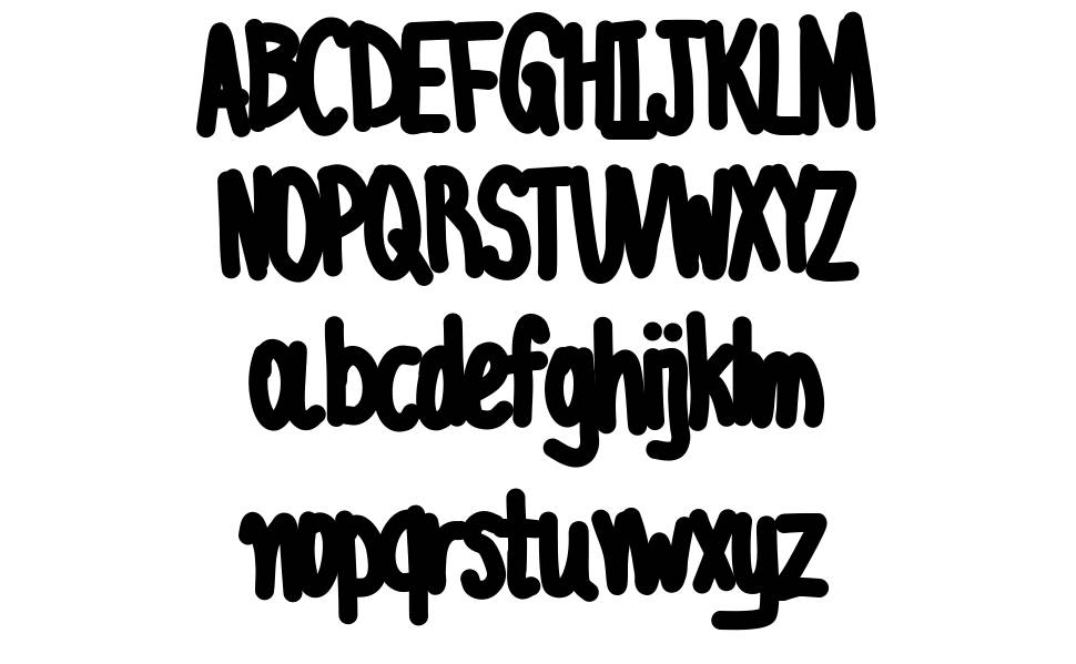 Aka Acid GR Chubby font specimens
