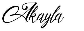Akayla 字形