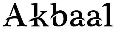 Akbaal font