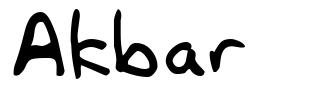 Akbar 字形