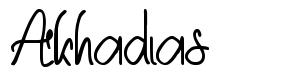 Akhadias font