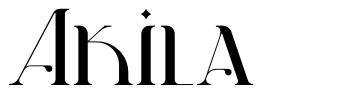 Akila font