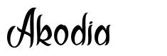 Akodia шрифт