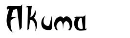 Akuma шрифт
