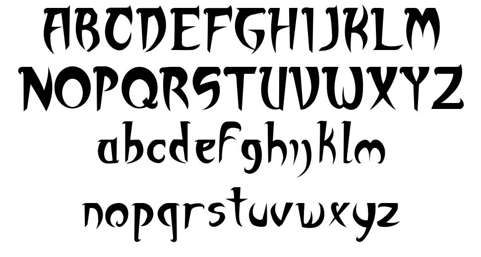 Akuma 字形 标本