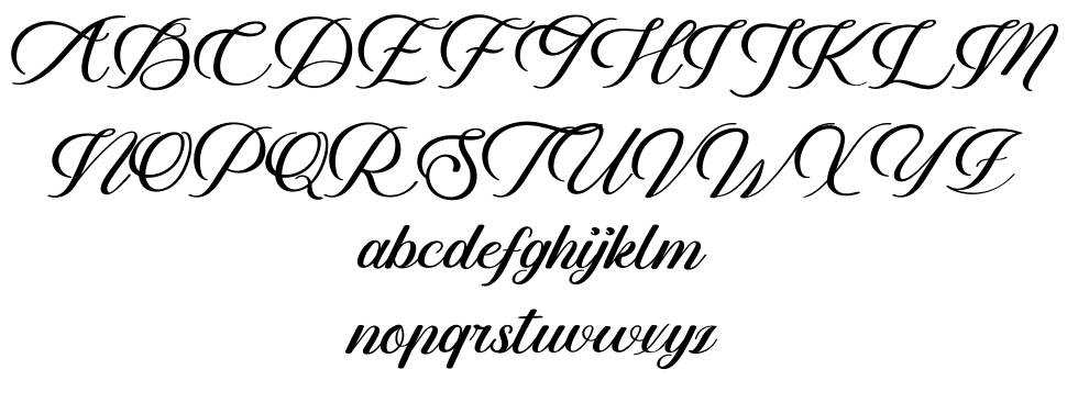 Alacarte font specimens