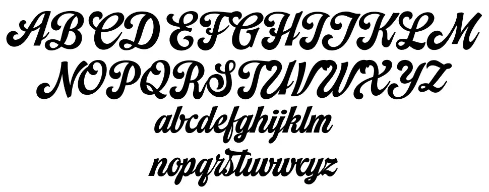 Alameda Script font Örnekler