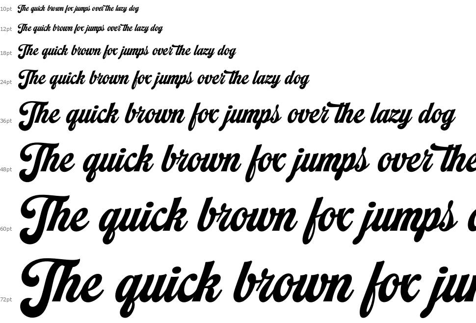 Alameda Script font Şelale
