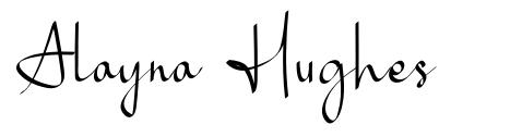 Alayna Hughes font