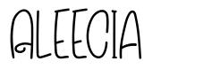 Aleecia шрифт
