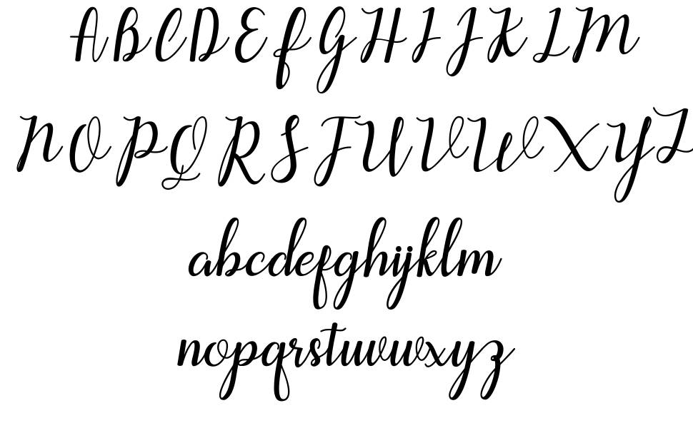 Aleria Script font specimens