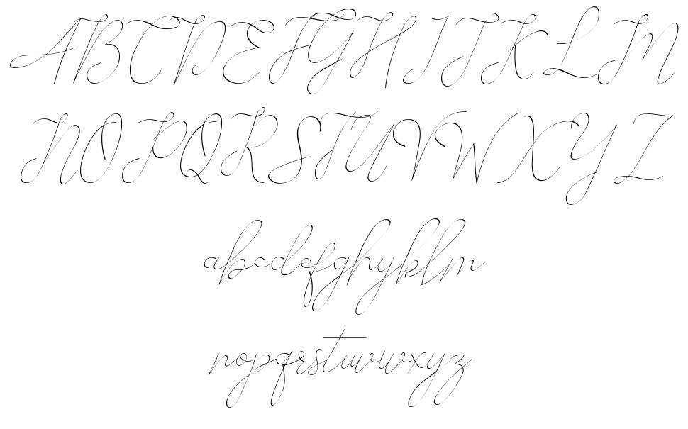 Alesana font specimens