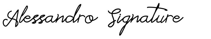Alessandro Signature font