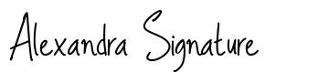 Alexandra Signature font