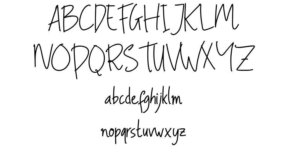 Alexandra Signature font specimens