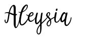 Aleysia шрифт