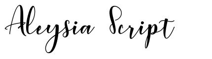 Aleysia Script font
