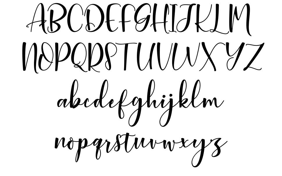 Aleysia Script font Örnekler